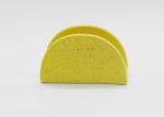 Yellow Chips Shaped Ceramic Paper Holder , Ceramic Letter Holder For Home