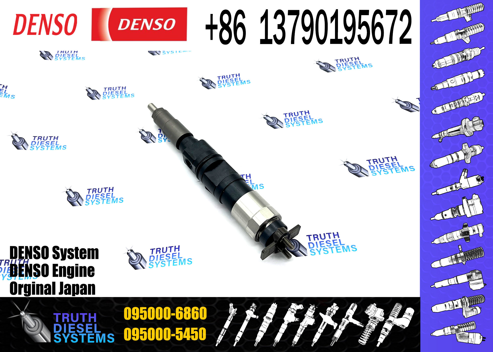 High quality common rail injector 6M60 ME304627 Injector Nozzle 095000-5450 095000-1090 095000-6860 fuel injector diesel