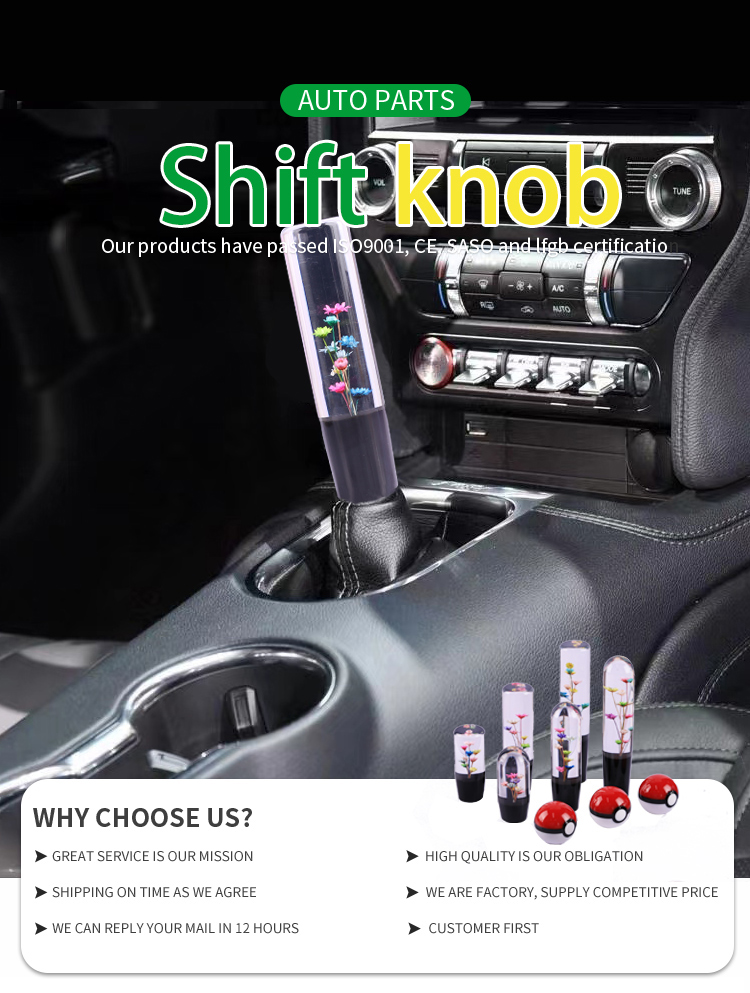 Dried Flower Shift Knob Resin Cherry Blossom Shift Knob