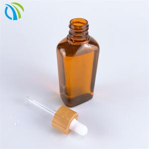 China Plastic Eye Pipette Dropper Bottle 20/415 bamboo cap 20mm 1cc Ribbed wholesale