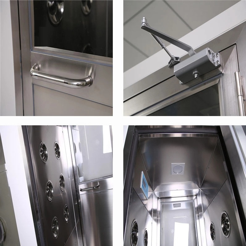 Standard Two People 30m/S Cleanroom Air Shower With Electronic Interlocking Door