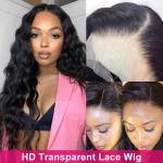 OEM Natural Black 28" HD Loose Deep Wave Wig