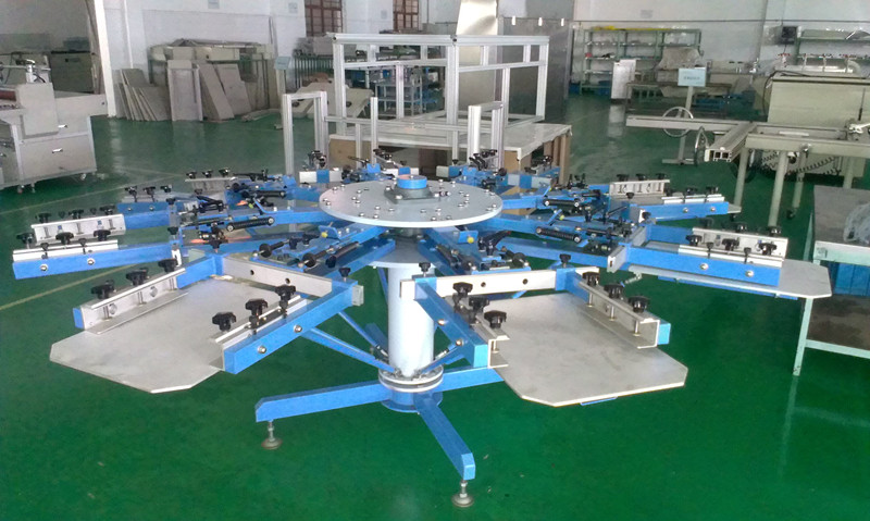 Rotary table for silkscreen printing
