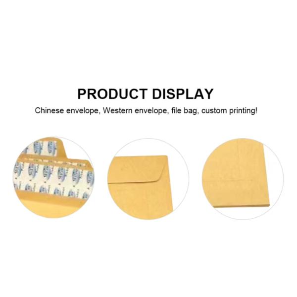 Custom Logo Kraft Paper Envelope Double-Sided Tape Sealing For Gift Packaging