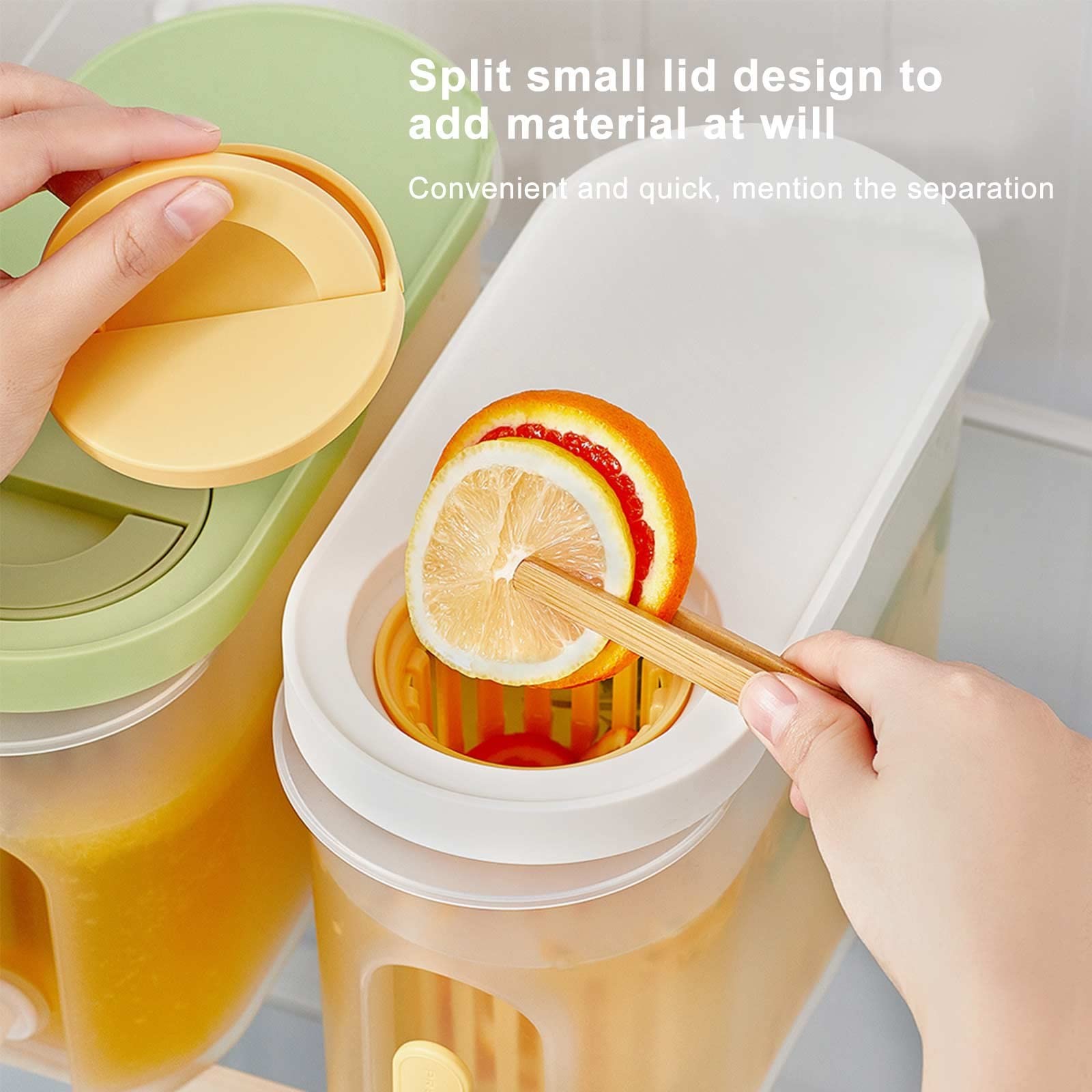 3.9L Cold Kettle with Faucet Large Capacity Double Filtration Space Save Drink Dispenser Water Jug Cold Water Pitcher