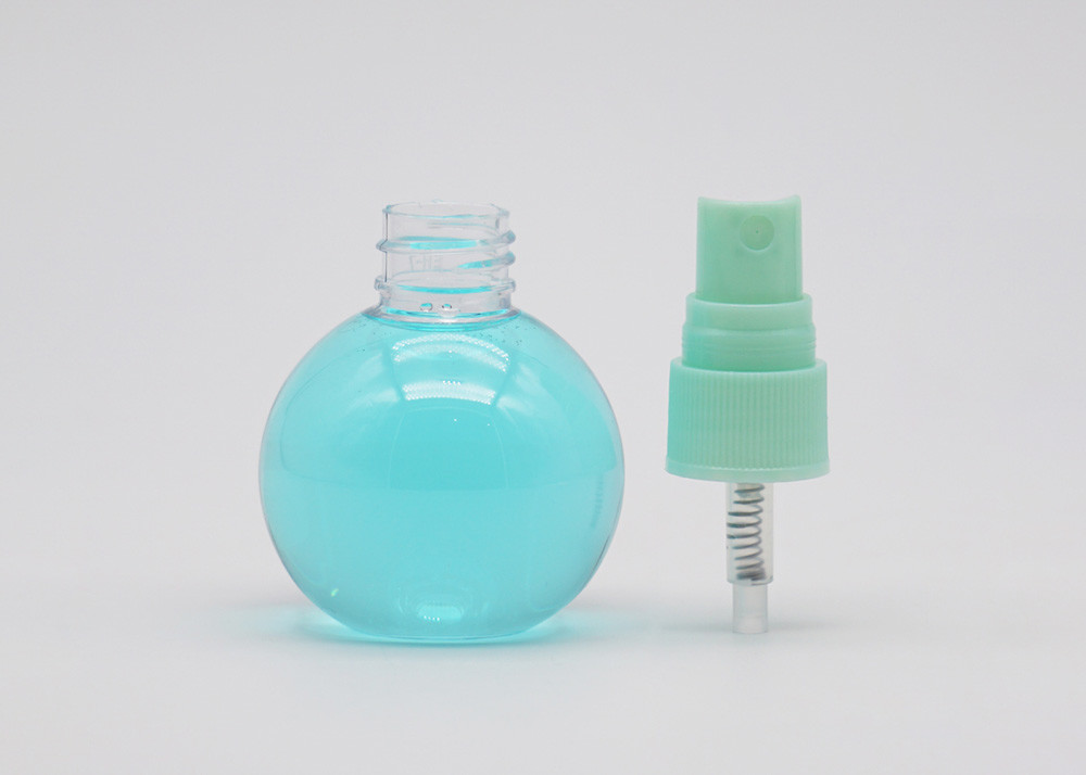 Ball Shape Fine Mist Spray Bottle 30ml Empty Crystal Green Color