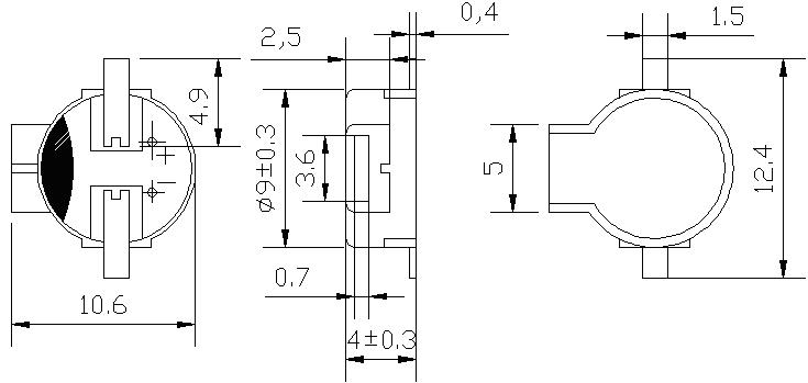 SMT Buzzer 9mm*4mm ELECTRIC-MAGNETIC buzzer DX-0904CR16