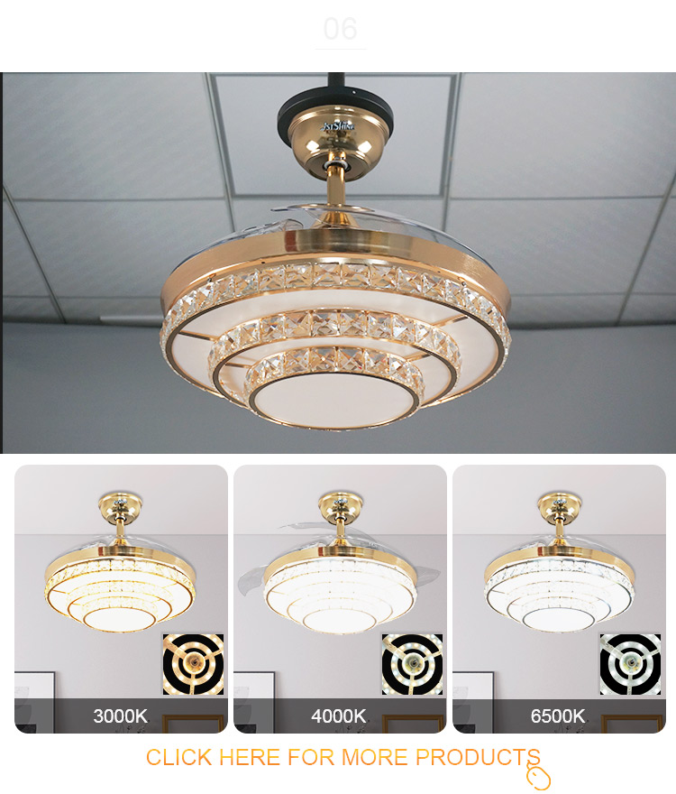 42inch ABS Blades Home Decorative Ceiling Fan with Hidden Blades and Remote Control Switch