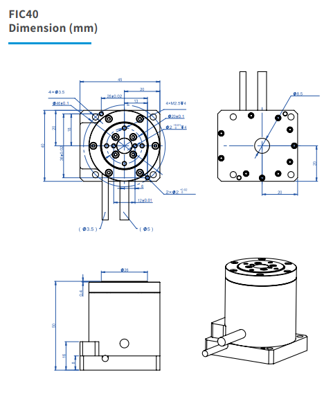 FIC Series High Precision Linear Motors 3.5N.M 0.6Nm/Arms