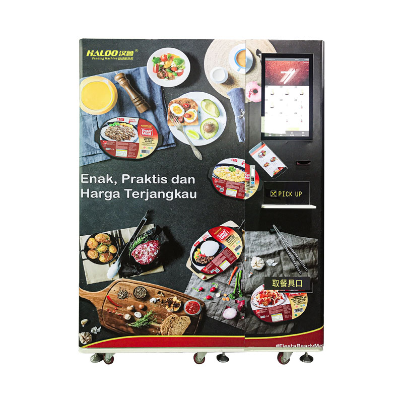 GYM Healthy Food Nutritious diet Vending Machine Semi-Automatic Customized Hot Food Vending Machine With 3 Microwave