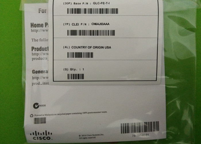 Comnpact Structure Optical Fiber Module GLC-FE-T-I 100M Optical Port Cisco