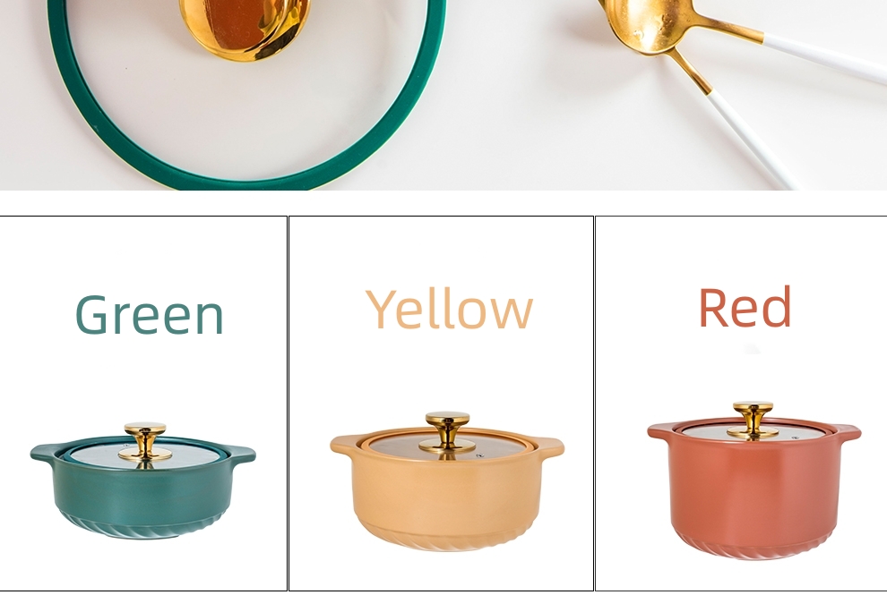 Modern Design Style Complete Cooking Pots Set With Ceramic Material