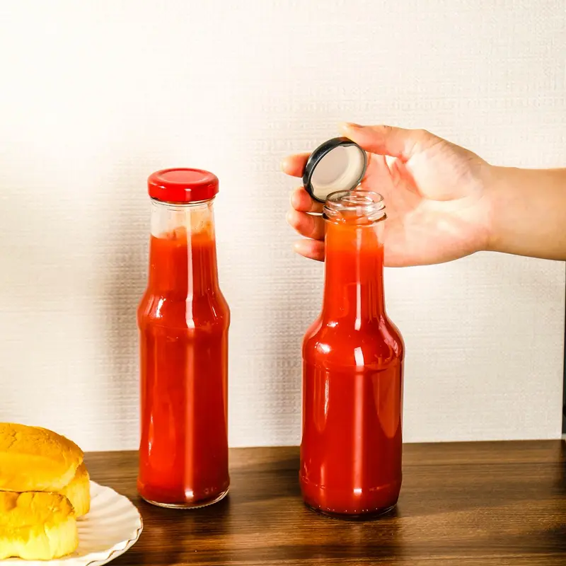 250ml 300ml Wide Mouth Glass Bottle for Seasoning Sealing Type Cork Industrial Beverage
