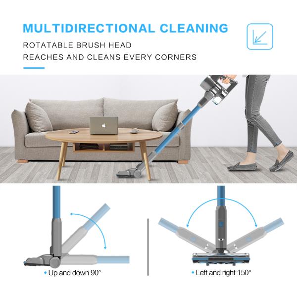 Handheld Cordless Vacuum Cleaner Powerful Suction 2 In 1 Cordless For Hard Floor