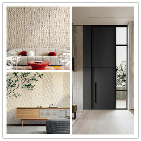 Custom Art 3D Wall Covering Panels Interior Decoration Multi Surface Choices