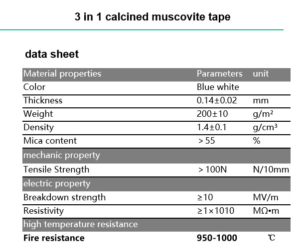 Electrical Insulation Muscovite Mica Tape Flame Retardant For Cable Conductor Insulation