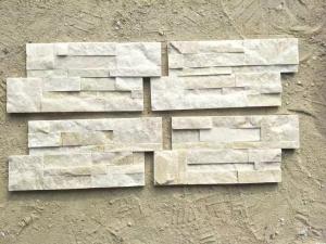 China Courtyard Pure White Natural Split Quartzite Stone Veneer wholesale