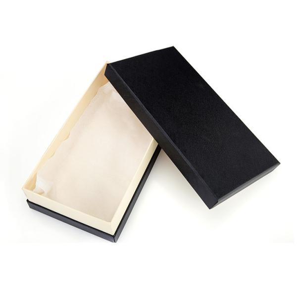 Wholesale Recyclable Biodegradable Custom logo matte black private label gift box for wallet