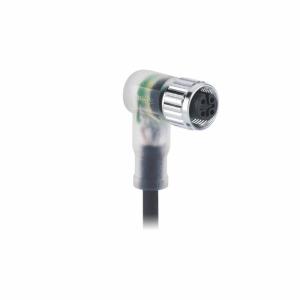 China LED M12 Right Angle Connector 3 Pin Female M12 90 Degree Connector PNP Free End wholesale
