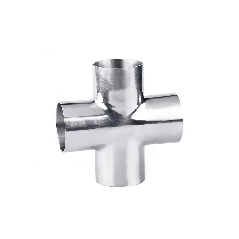 Equal 304/316 Stainless Steel Welding Cross with Internal and External Mirror Polishing SMS 3A