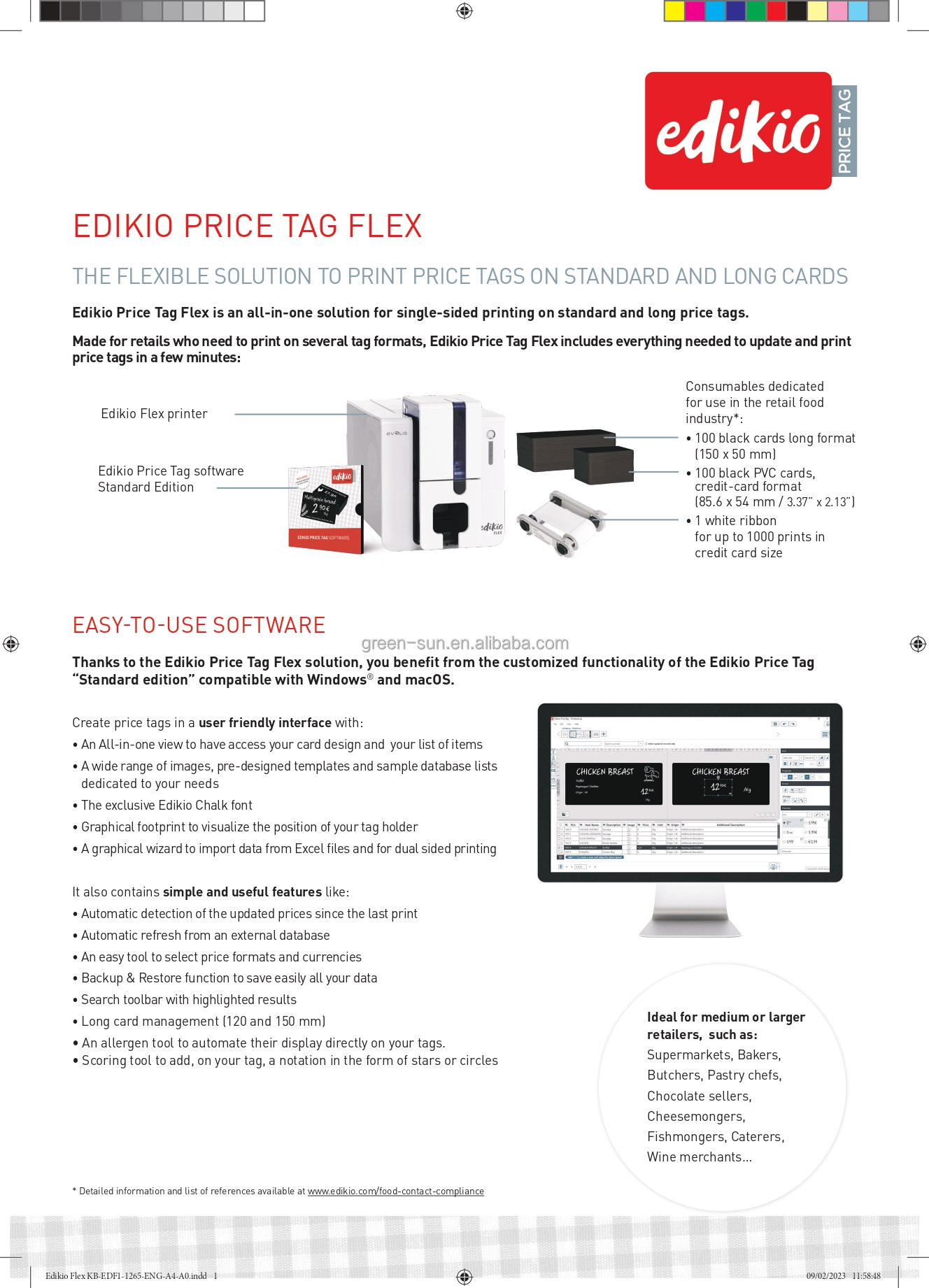 Evolis Edikio FLEX Tag Single Sided 12 Dots/mm 300dpi USB Ethernet Full Tag Hotel Card