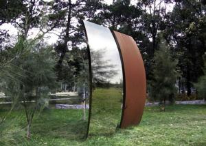 China Garden Art Corten Steel Sculpture , Metal Sculpture Art 200cm Height wholesale