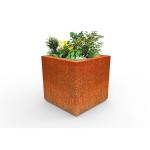 Large Metal Garden Pots Rusty Square Corten Steel Flower Planter Boxes