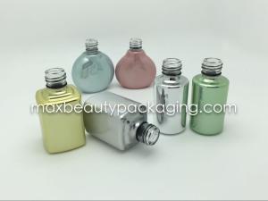 China uv metallic color gel polish bottle high quality thick and strong powder coating gel bottle nail polish packaging wholesale