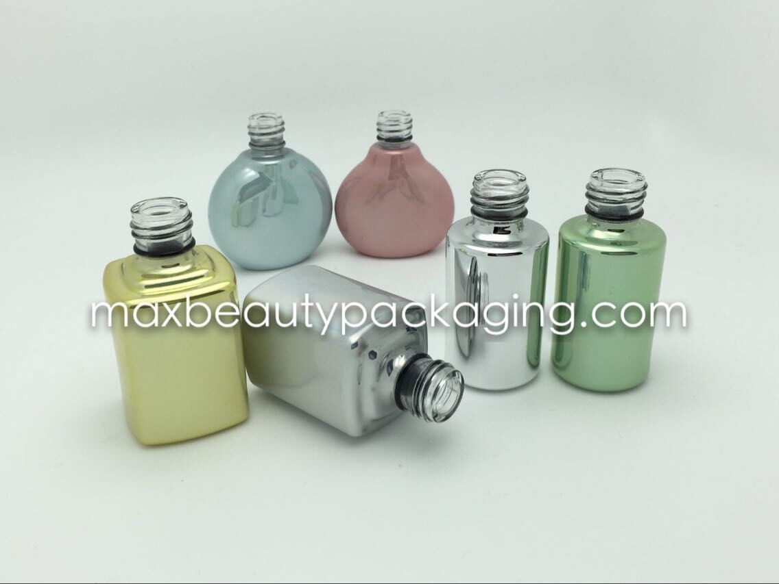 uv metallic color gel polish bottle high quality thick and strong powder coating gel bottle nail polish packaging