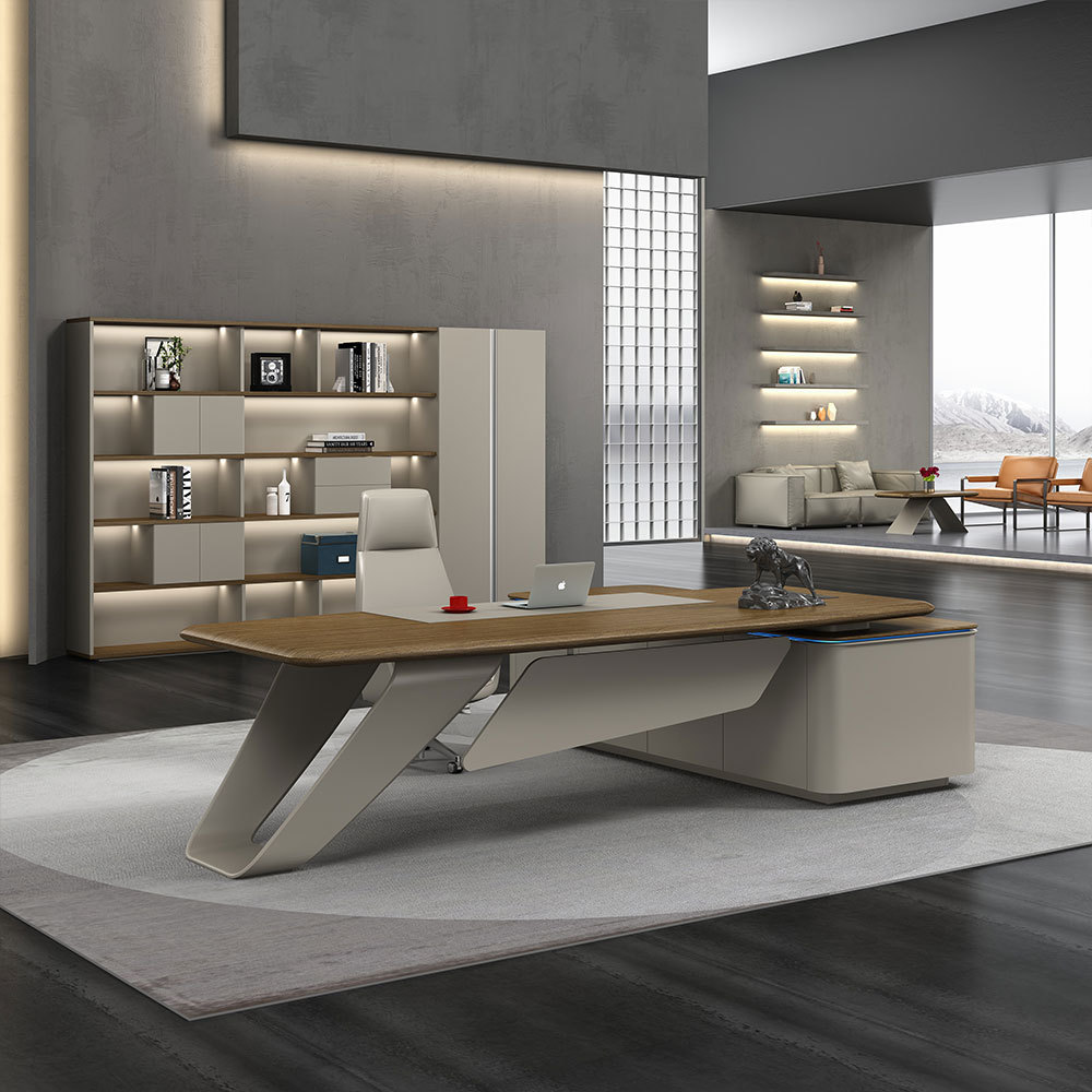 Extendable Wooden Modern Luxury Design Office Table for Executive Director Desk