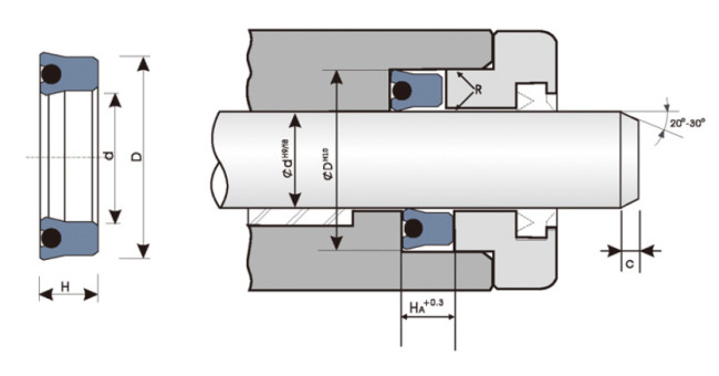 PU Hydraulic Cylinder Piston And Rod Seals Hydraulic Oil Packing 3.50 Inch Size Sealing