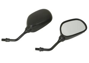 China Black Plastic Motorcycle Spare Parts Motorcycle Side Mirror Universal Type 63x98mm wholesale