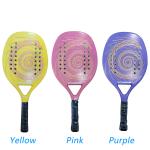 Beach Tennis Racket Full Carbon Professional Soft EVA Face Padel Tennis Racquet