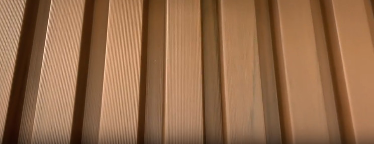 11x86 Inch WPC Cladding Panel Wood Plastic Composite Groove Plank Wall Inside Red Floor Board