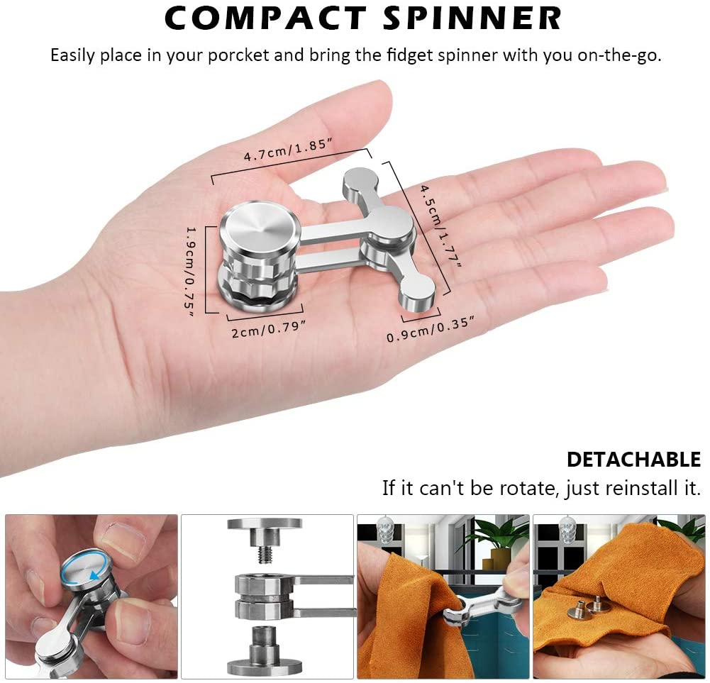 Metal Hand Toy Sensory Fidget Spinners for Adults and Kids Cool Gadgets Birthday Gifts