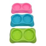 Elevated Cute Pet Bowls Double Travel Dog Cat Drinking Outdoor Indoor Self