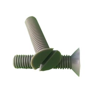 China PVC Stainless Steel Flat Head Screws M6 slotted countersunk flat head screw wholesale