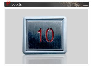 China Elevator Rectangle Push Button with 45% ~ 90% Humidity / Elevator Spare Parts wholesale