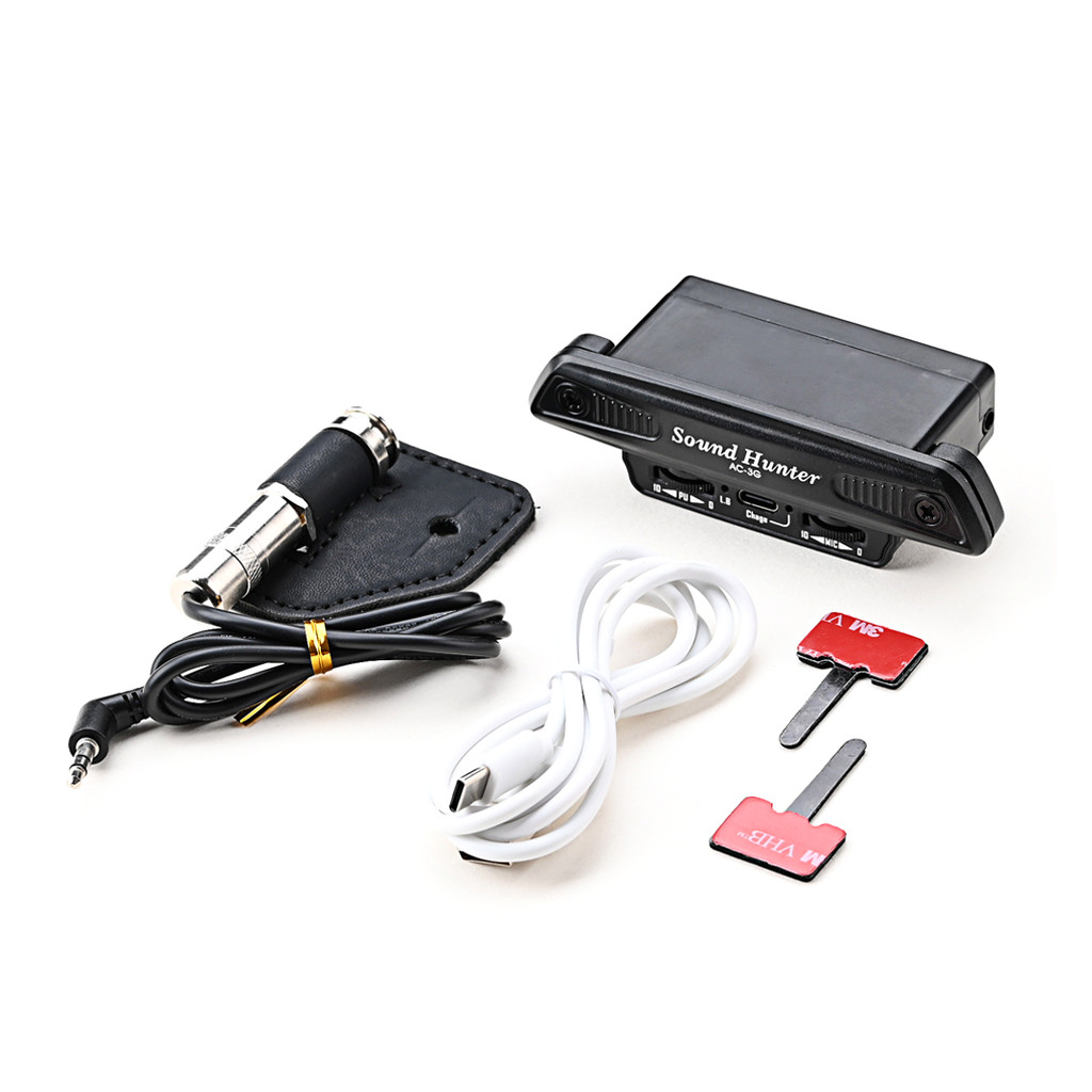 Active Sound Hole Guitar Pickup with Mic Humbucker Acoustic Folk Guitar Volume Control Sound Hunter AC-3G
