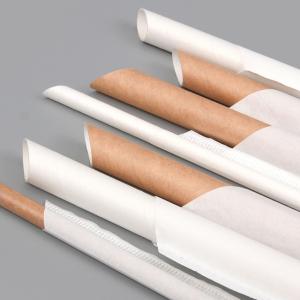 China Biodegradable Brown Kraft Paper Straws Nontoxic Dye Free Odorless wholesale