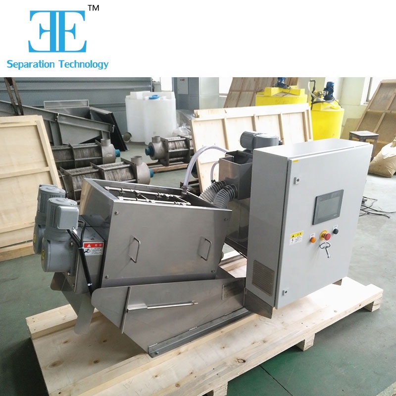 Sludge Dewatering Wastewater Screw Press 0.8-12m3/H Screw Sludge Dewatering Machine