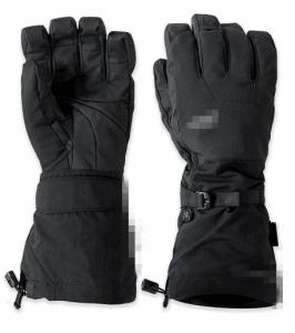 China waterproof winter gloves outdoor gloves snow gloves mountain gloves black color adults size polyester fabric wholesale