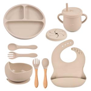 China FDA Baby Silicone Feeding Set 200ml Silicone Tableware Set wholesale
