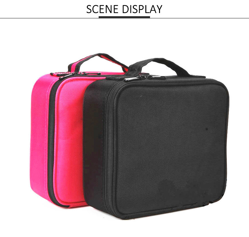 Ladies Polyester H26.5cm Cosmetic Travel Organizer Bag