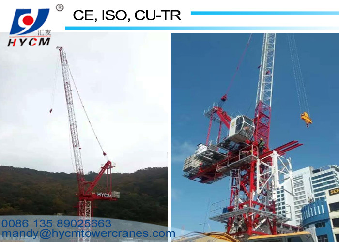 380V/50Hz 1.6*1.6*3m Mast Tower Crane Luffing Jib Crane D4522 Fixed Jib Crane with Tower Crane Trolley