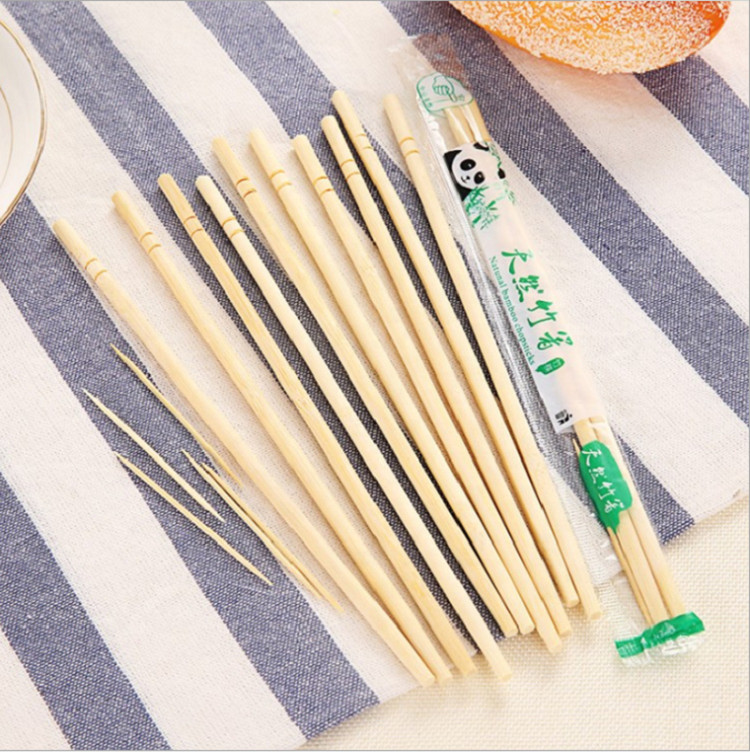 Paper Wrapped Round Bamboo Chopsticks For Restaurant