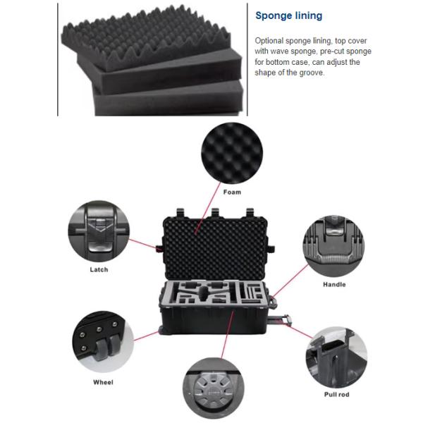 Corrosion Resistant Rotomolding Plastic Military Box Army Green Plastic Tool Case