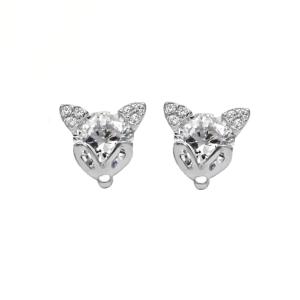 China Little New Jewellery Design Cubic Zirconia Stud Earrings Sterling Silver wholesale