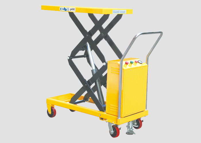 Double Scissors Portable Lift Table , Electric Lightweight Lift Table 0.8kw ​Motor Power