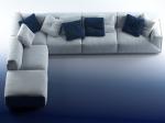 Customized Nordic fabric sofa small family modern simple living room three